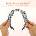 thumbnail image 5 of Leopard Headband Top Knot Cheetah Headband Knotted Headbands Elastic Hair Accessories for Women White, 5 of 7