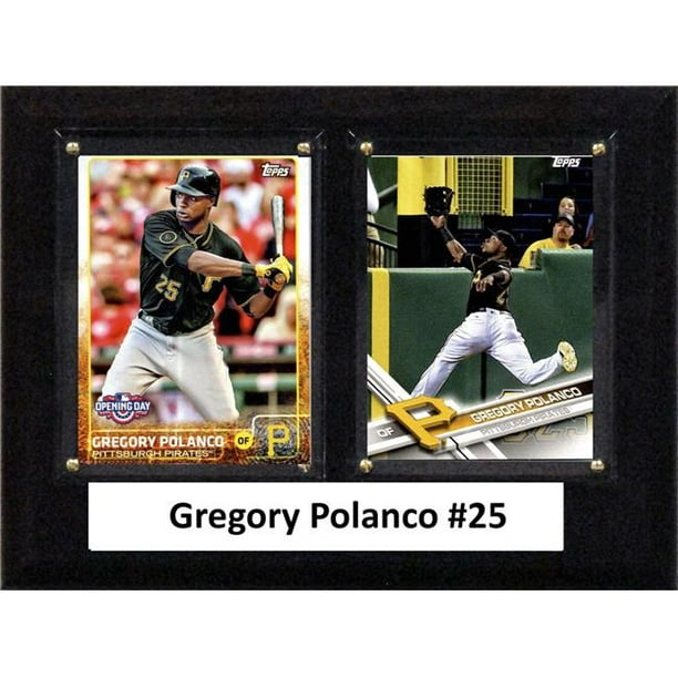 C&I Objets de Collection 68POLANCO MLB 6 x 8 Po Grégory Polanco Pittsburgh Pirates Deux Plaque de Carte