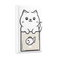 thumbnail image 2 of Yayeee Blank Wall Plate Cover 1-Gang 4.5"x2.7" Home Unused Decorative Outlet, Beige Chubby Cat, 2 of 7