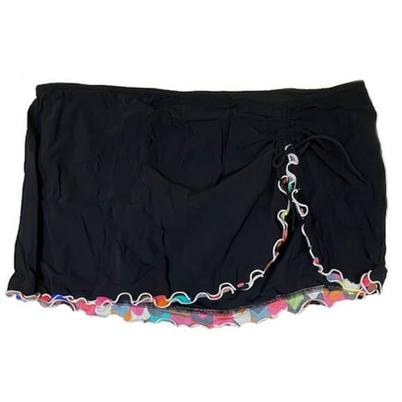 Profile by Gottex Women's Plus-Size Lettuce Ruffle Side Tie Skirted Swimsuit Bottom, 18W