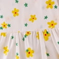 thumbnail image 6 of Odeerbi Girls Dresses Toddler Baby Kids Sleeveless Floral Princess Dress Hat Outfits Yellow, 6 of 9
