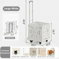 thumbnail image 6 of Katkuca Mobile Folding Cart With Lid, Portable Rolling Crate Handcart with Telescoping Handle, White, 6 of 8