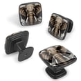 thumbnail image 2 of 4 Pcs Cabinet Handle Drawer Pulls Elephant Knobs with Screws Square Furniture Office Cabinet Knob Decoration, 2 of 7