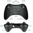 thumbnail image 5 of Manette Sans Fil Classic Pro Joystick Manette pour Nintend wii U Pro avec Câble USB Noir, 5 of 5