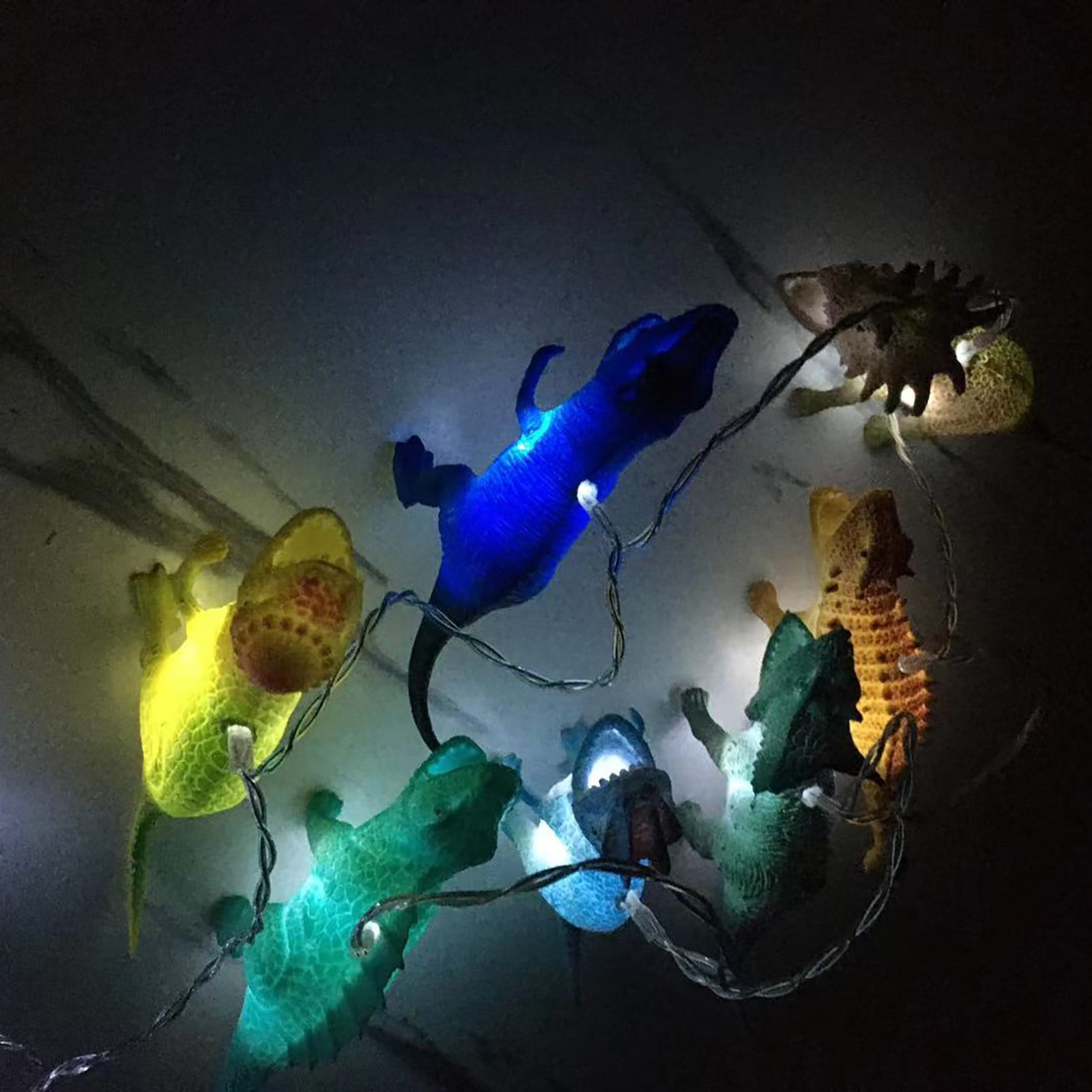 NGHnuifg Led Fairy Lights Battery, Home Furnishing Dinosaur Animal Light String LED Light String Warm Christmas Lig
