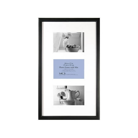 - MCS 10x17 East Village Collage Frame with Three 4x6 Openings - Black