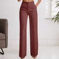 thumbnail image 3 of Dress Pants Women High Waisted Straight Leg Slacks Business Casual Office Work Pants with Pockets, 3 of 5