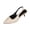 Beige, variant on Slingback Heels for Women Closed Toe Pointed Pumps Plaid Pattern Metallic Hardware Accent Kitten Heels Dressy Party Shoes
