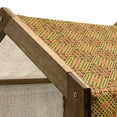 thumbnail image 5 of Kente Pattern Pet House, Diagonal Pattern in Warm Colors and Small Triangles, Outdoor & Indoor Portable Dog Kennel with Pillow and Cover, 5 Sizes, Earth Yellow Vermilion, by Ambesonne, 5 of 5