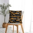 thumbnail image 5 of Yiaed Yellow Excavator Print Pillow Covers Super Soft Decorative Square Throw Pillow Covers Case Cushion Covers for Sofa Couch Bedroom Car Decor（No pillow core）-16"x16", 5 of 7