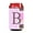 Pink, variant on Letter B Initial Monogram - Pink Stripes Can or Bottle Hugger