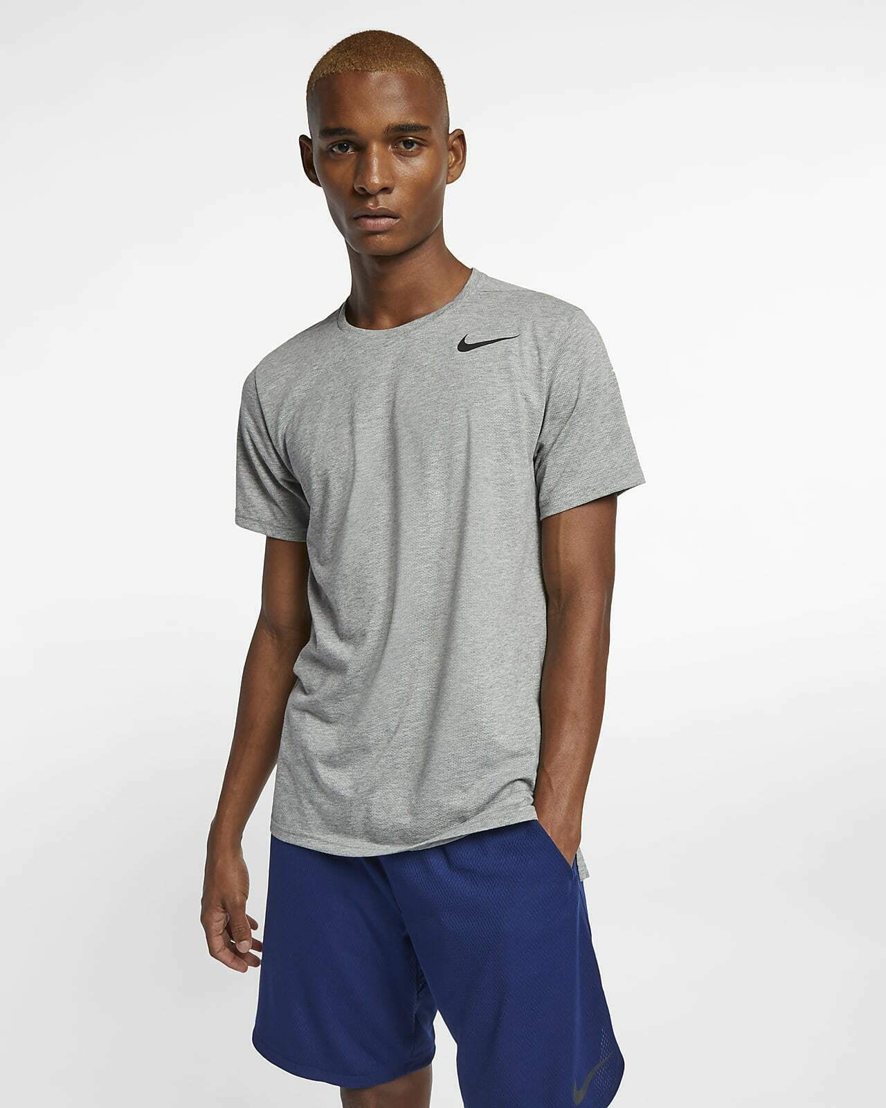 Nike Breathe (Grey ) Men's Running Training T Shirt Size M -