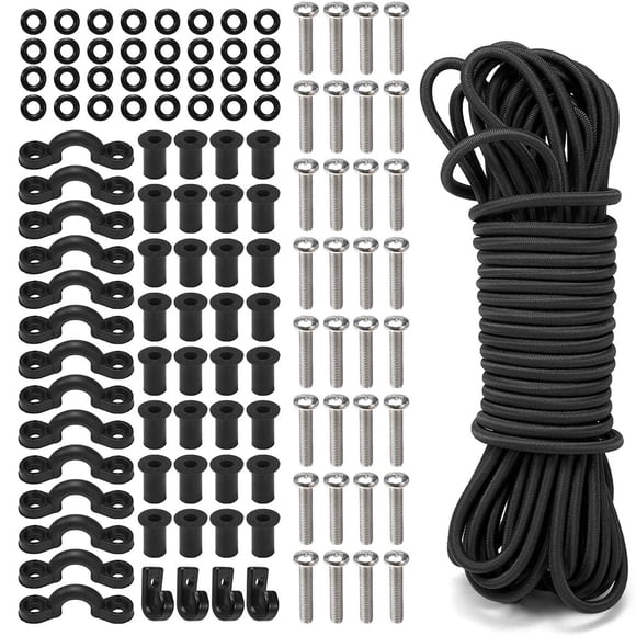 Kenally 115 unids/set Kayak barco cuerda C-hebillas Kit de aparejo tornillos de repuesto tuercas espaciador para pesca kayak piragüismo Bombillas para automóviles Kenally VI015567-00