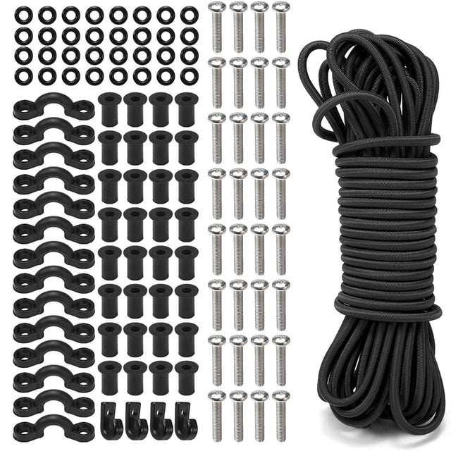 Kenally 115 unids/set Kayak barco cuerda C-hebillas Kit de aparejo tornillos de repuesto tuercas espaciador para pesca kayak piragüismo Bombillas para automóviles Kenally VI015567-00