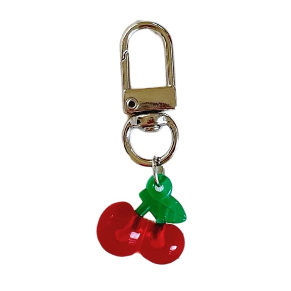 Fruit Cherries Phone Charm Decoration Elegant Acrylic Cherries Keychain Pendant for Women Girls Bag Purse Backpack Handbag