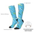 thumbnail image 4 of Balery Different Color Fishing Bait Printed Novelty Socks Men's Women's Crew Socks Sports Socks Knee High Socks Cotton Socks Quirky and Cool Socks, 4 of 9