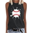 thumbnail image 2 of Wycnly Summer Saving Tank Top for Women Tank Tops Basic Fit Breathable Comfy Tank Shirts 2024 Casual Baseball Print Sleeveless Tee Tops Girls Sleeveless Shirt, 2 of 4