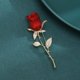 thumbnail image 4 of Broches de rosas para mujeres y hombres, chapados en oro, esmalte floral, alfileres de solapa, bufanda de boda, vestido de fiesta, joyería nupcial, 4 of 5