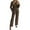 1#Brown, variant on Women's Wide Leg Pants Suit Set 2026 Fall Business Casual Blazer and Trousers with Pockets Two Piece Brown S