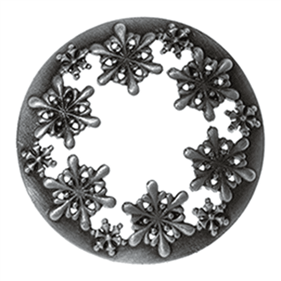 Candle Toppers Scented Candles Cover,Candles Gifts for Women,Help Jar Candles Melt Evenly Snowflake Silver 8.8cm