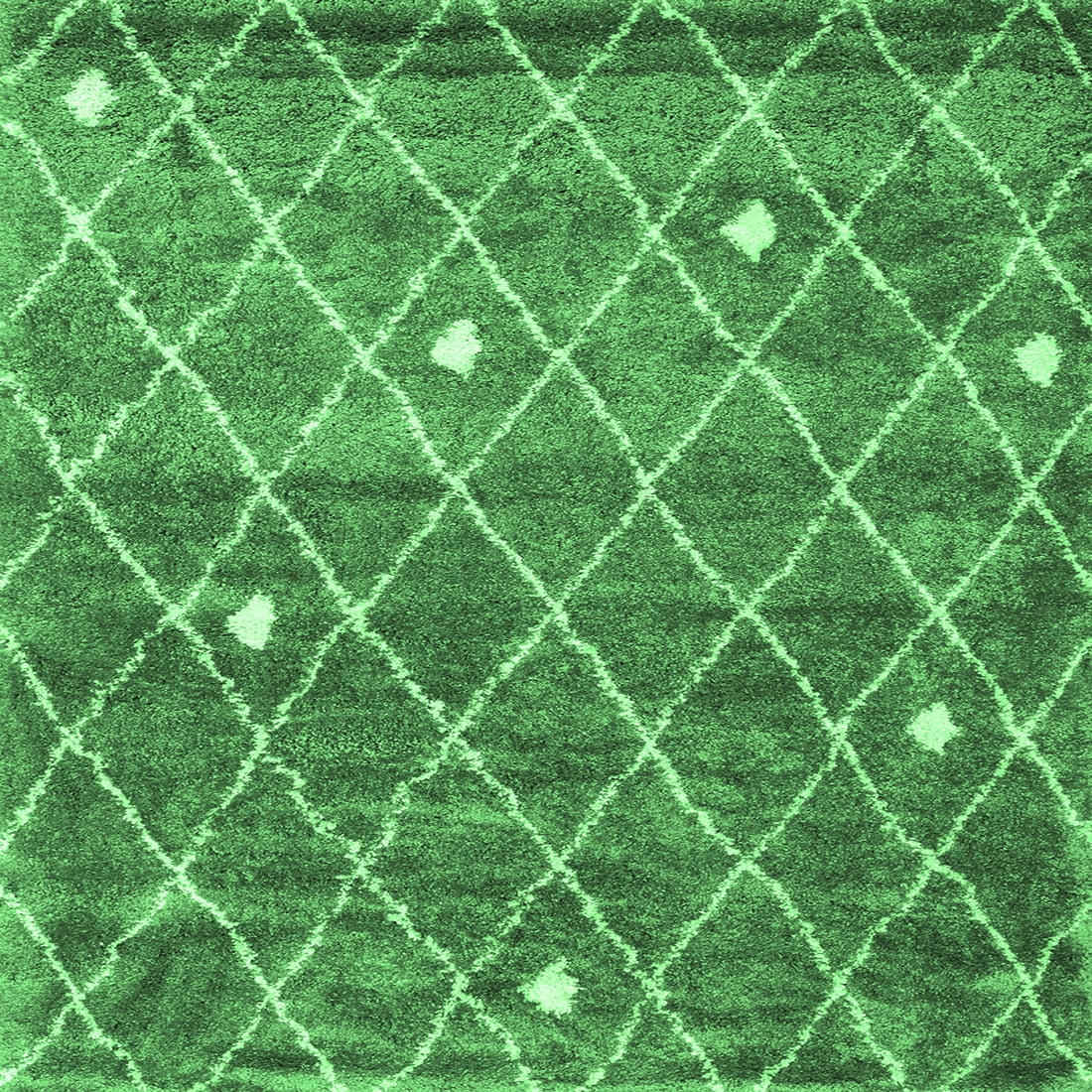 Ahgly Company Indoor Square Trellis Emerald Green Modern Area Rugs, 6 ...