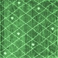 thumbnail image 1 of Ahgly Company Indoor Square Trellis Emerald Green Modern Area Rugs, 5' Square, 1 of 4