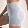 thumbnail image 4 of Gym Shorts Women, Comdrip Womens Workout Gym Shorts High Waisted Butt Lifting Tummy Control Running Shorts Yoga Shorts Women Grey M, 4 of 9