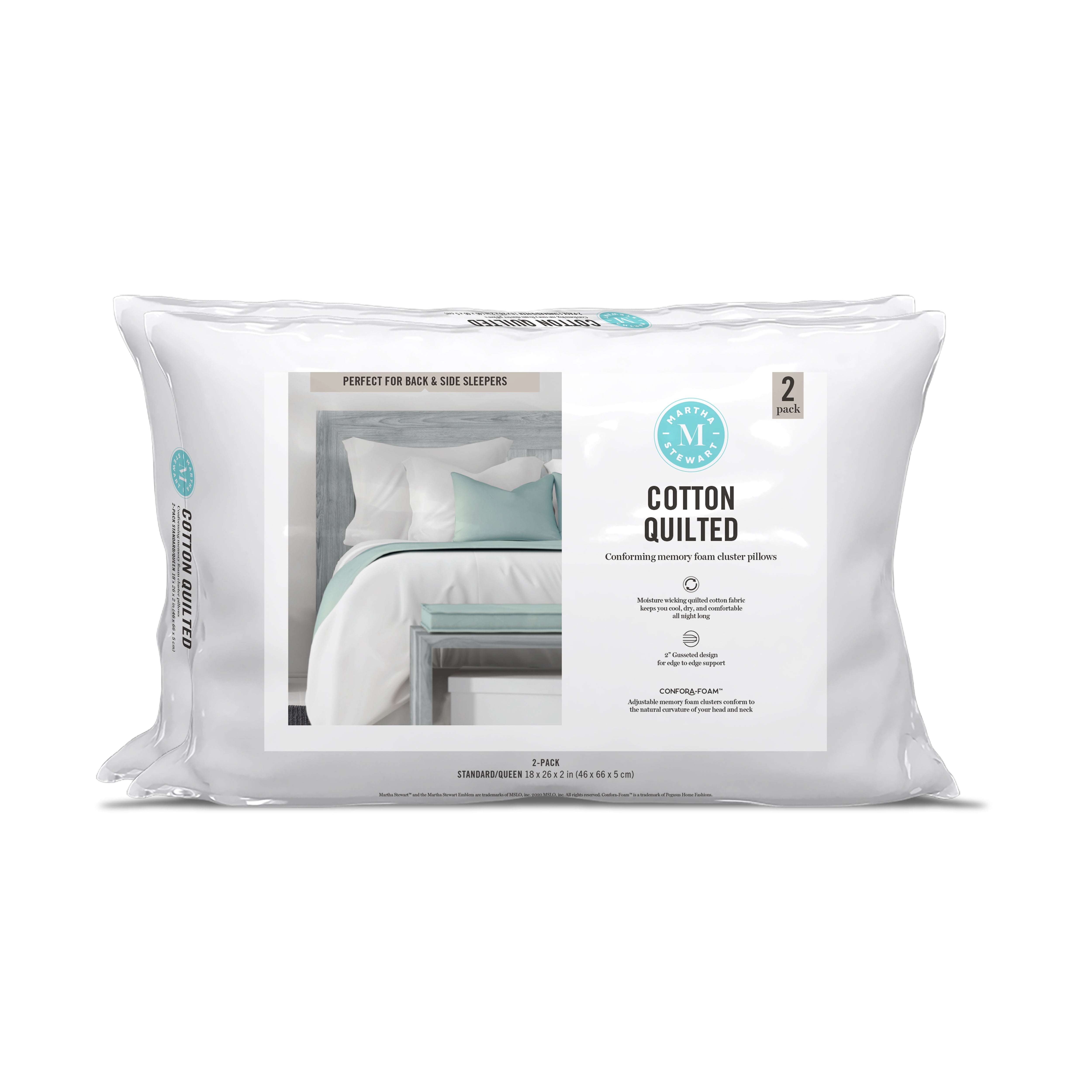 Bamboo Memory Foam Pillow Anti Bacterial Firm Medium Support Pillows AntiAllergy 