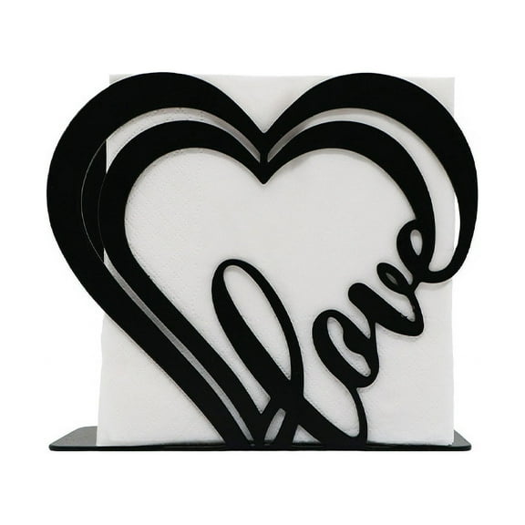 NUOLUX Napkin Holder Decorative Paper Napkin Holder Heart Design Modern Serviette Holder
