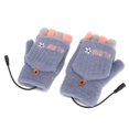 thumbnail image 3 of Fingerless Heating Warmer, Stretchy 3 Heat Levels Fit Comfortably Convenient Double Sided Heating Heating Mitten Gloves  for Riding for Autumn for Typing, 3 of 8
