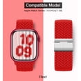 thumbnail image 2 of ANTHOUSE Compatible with Apple Watch Band 49mm 45mm 44mm 42mm,Stretchy Sport Solo Loop Strap with Adjustable Buckle,Elastic Nylon Braided Wristband for iWatch Series 8 7 6 SE 5 4 3 2 1, 2 of 10