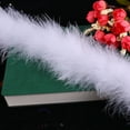 thumbnail image 3 of White Fake Marabou Feather Boa - 1 Pc 2 Yards Faux Feathers Boa Bulk - Fabric Feather Scarf for Clothes, Adults,DIY Craft and Holiday Party Christmas Tree Decoration, 3 of 7