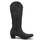 thumbnail image 4 of Retro Vintage Women Western Boots Chunky High Heels Cowgirl Cowboy Pull On Rhinestones Embroidered Knee High Shoes, 4 of 4