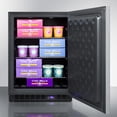thumbnail image 4 of Frost-free built-in undercounter all-freezer for residential use, with factory installed icemaker, stainless steel wrapped exterior, and horizontal handle, 4 of 4
