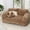 Khaki, variant on Plush Calming Pet Sofa Bed – Raised Rim, Removable Cover & Non-Slip Bottom for Cats & Dogs (Dark Grey,Small)