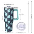 thumbnail image 2 of Halloween Ghost Pattern Tumbler with Handle and Lid,40oz Double Wall Vacuum Insulated Tumbler,Cups Gift for Women and Men, 2 of 7