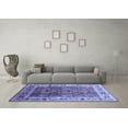 thumbnail image 3 of Ahgly Company Machine Washable Indoor Rectangle Oriental Blue Industrial Area Rugs, 2' x 3', 3 of 4