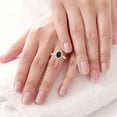 thumbnail image 2 of GemsNY September Birthstone - Traditional Oval Halo Blue Sapphire Ring with Prong Set Diamonds (Grade - A | 1.97cttw), 2 of 4