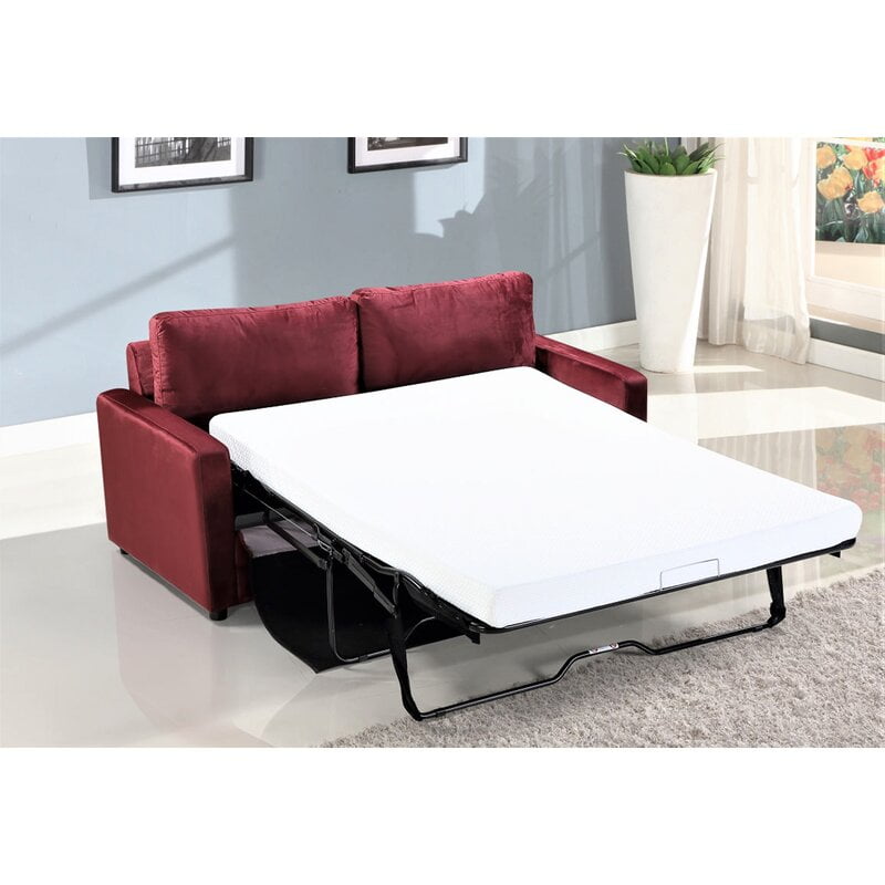Knightsville Velvet 70 Square Arms Sofa Bed Walmart Com Walmart Com