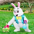 thumbnail image 2 of Alaiyaky Easter Bunny Costume Adult, Rabbit Costume with Vest Rabbit Bow Tie, Rabbit Onesie Costume for Easter Fancy Dress Costume, 2 of 10