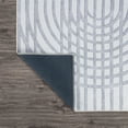 thumbnail image 4 of World Rug Gallery Modern Contemporary Lines Machine Washable 10'x14' Ivory Area Rug, 4 of 9