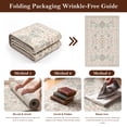 thumbnail image 5 of ICEANT 5'x7' Area Rug, Rustic Style Rugs for Entryway Living Room Bedroom, Farmhouse Non-Slip Country Carpet Indoor Machine Washable, Pink, 5 of 5