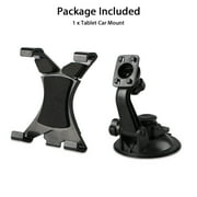 Car Tablet Mount, TSV Tablet Holder for Windshield Dashboard, 360 Rotating Universal Suction Cup Bracket Fit for iPhone, iPad Mini Air, Samsung Galaxy Tab