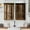 Wooden Barn, variant on Rustic Wooden Kitchen Curtains - Vintage Farmhouse Short Cafe Curtains for Living Room Bedroom Decor Brown Barn Door Tier Curtains Rod Pocket Window Drapes 36 Inches Length 2 Panel Set