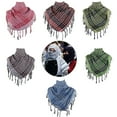 thumbnail image 2 of Apooke Colorblock Houndstooth Pattern Shemagh Scarf with Tassels Desert Scarves Arabian Shawl Wrap Neckerchief Neck Head Wrap, 2 of 20