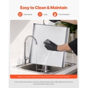 KFFKFF Griddle in Stainless Steel, Dimensions 18x16 inch, Flat Rectangular Shape, Suitable for BBQ Grill, Teppanyaki, Compact Cookware with Handle, Ideal for Outdoor Activities like Camping