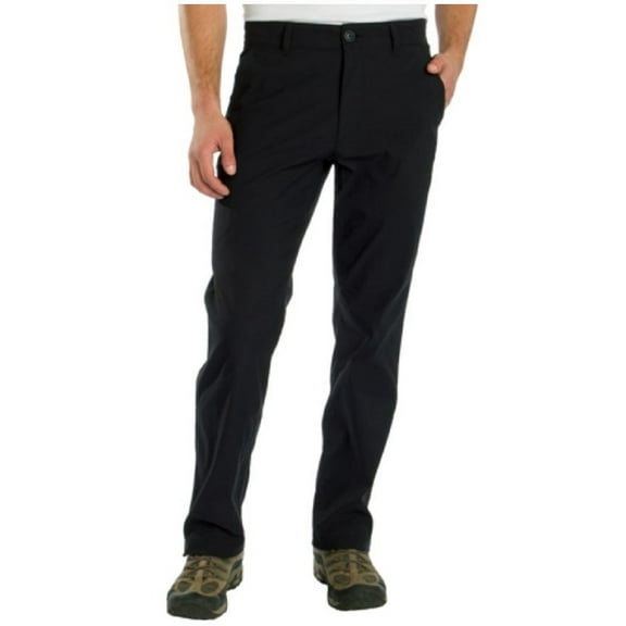 UB Tech Mens Rainier Travel Chino Active Cargo Pant (Black, 34W x 30L)