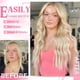 thumbnail image 5 of Extensiones de cabello humano real Gampacy con clip, 40 cm, 613, 5 of 7