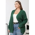 thumbnail image 4 of Daystry Fall Winter Womens Plus Size Open Front Casual Long Sleeve Chunky Cable Knit Classic Sweaters Cardigan, 4 of 8