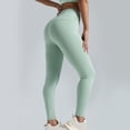 thumbnail image 5 of High Waisted Yoga Pants Women Stretchy Straight Leg Butt Lifting Yoga Tights Tummy Control Comfy Soft Workout Slacks, 5 of 6